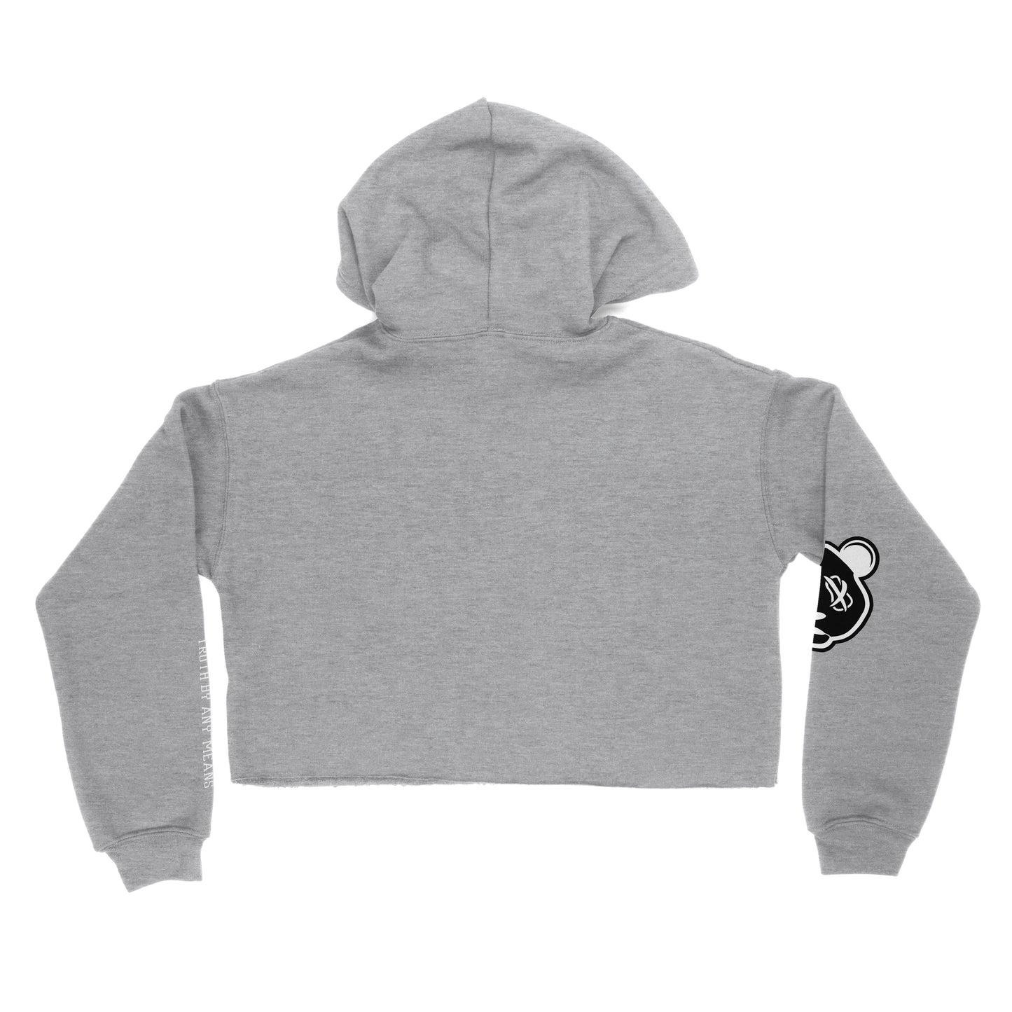 No Grey - Premium Crop Top Hoodie (Heather Grey)