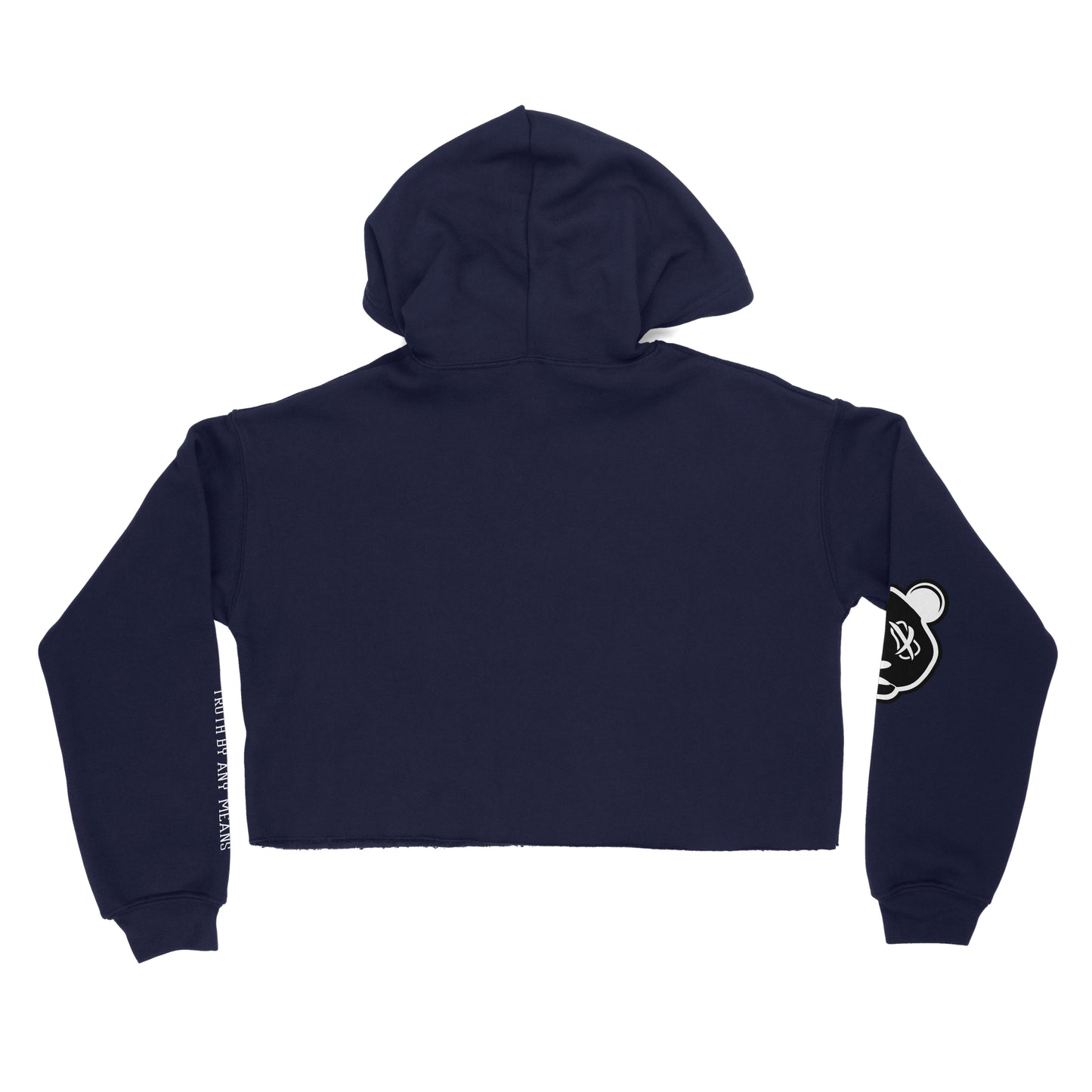 No Grey - Premium Crop Top Hoodie (Navy)