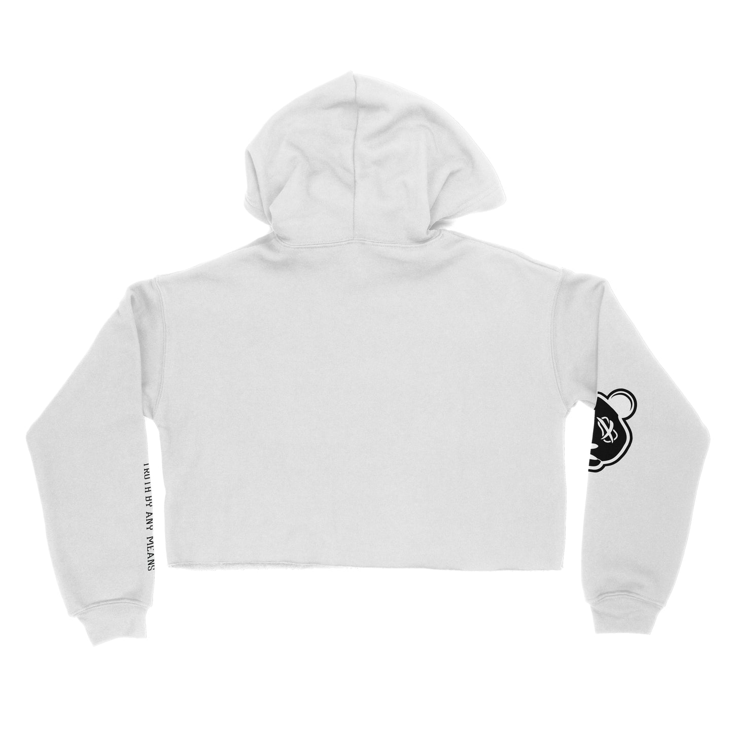 No Grey - Premium Crop Top Hoodie (White)