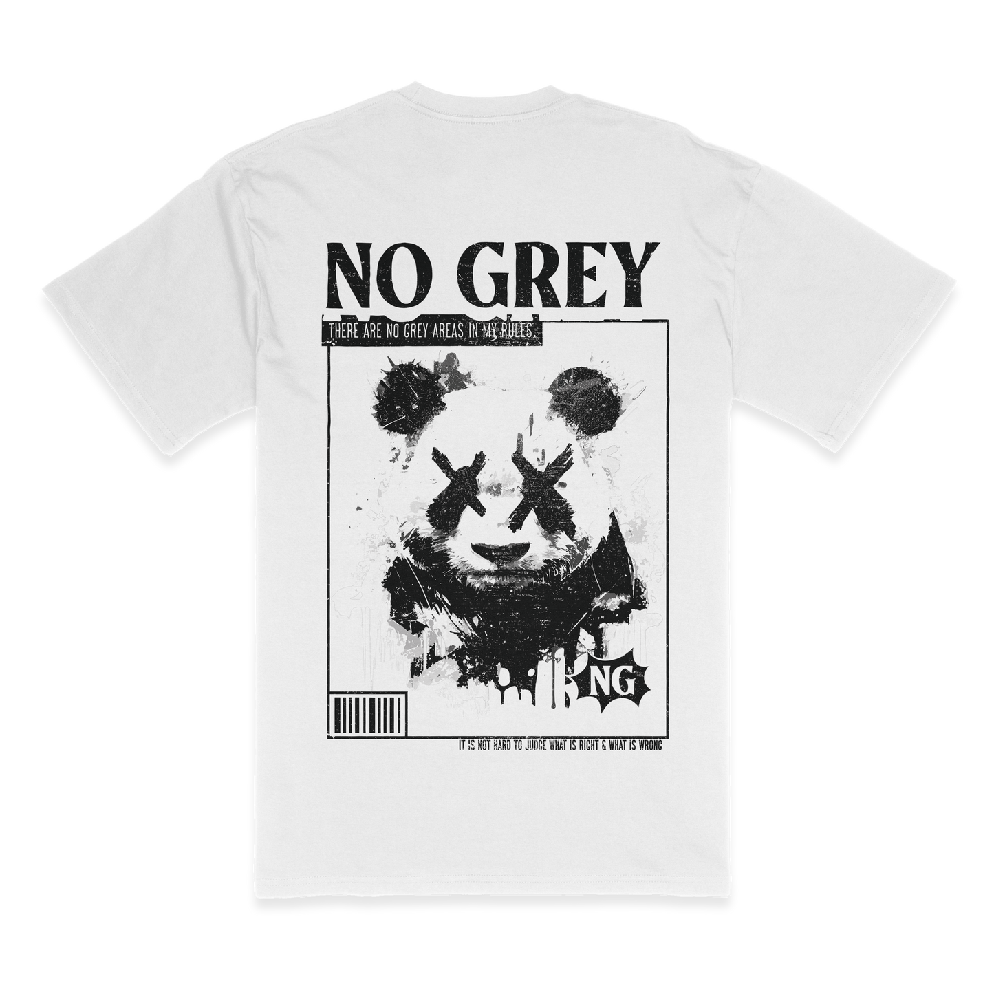 Panda Head Poster: Premium Heavy T-Shirt (Grey) (10 Colors)