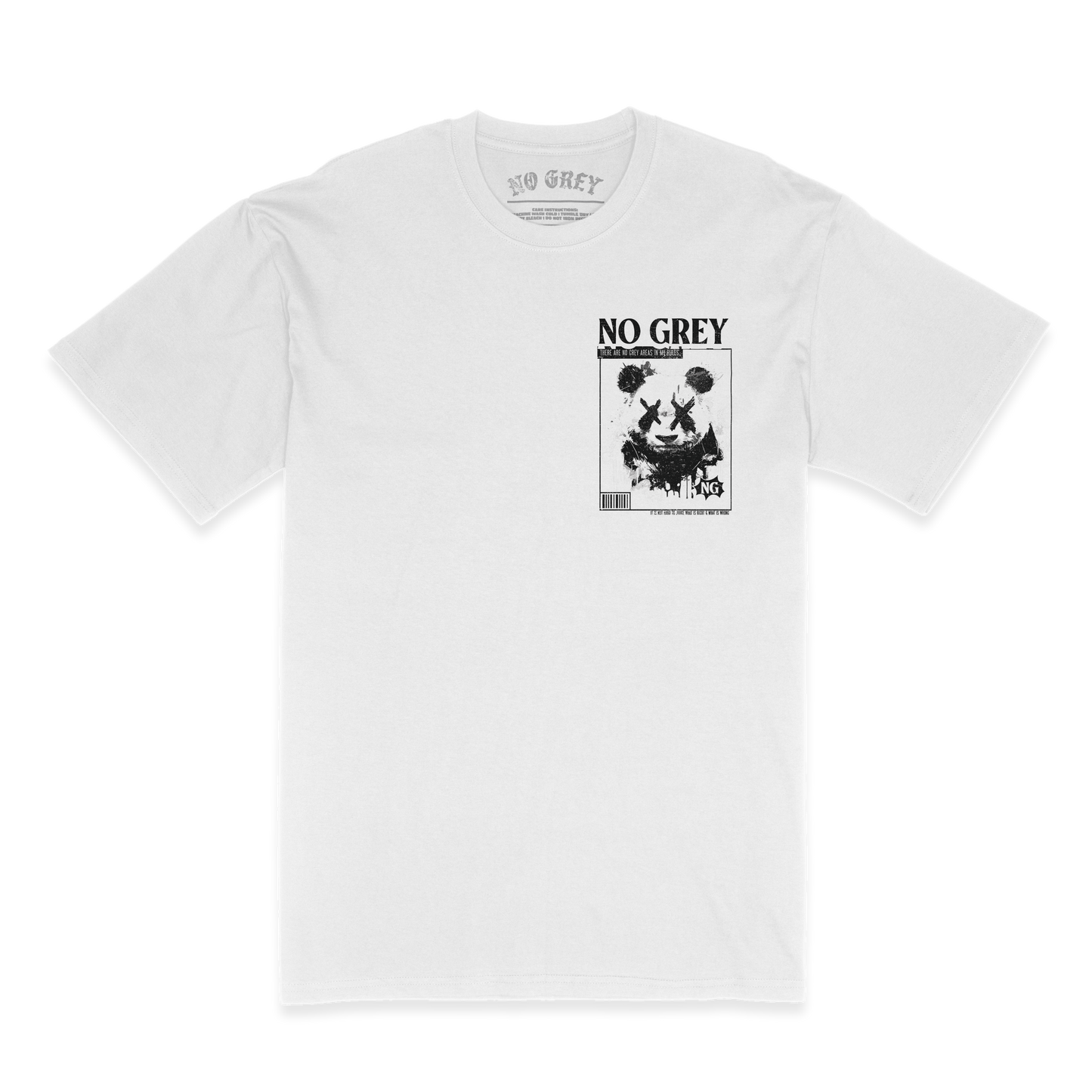 Panda Head Poster: Premium Heavy T-Shirt (Grey) (10 Colors)