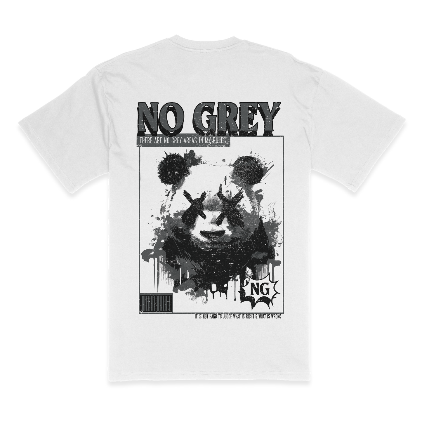 Panda Head Poster: Premium Heavy T-Shirt (Grey) (10 Colors)