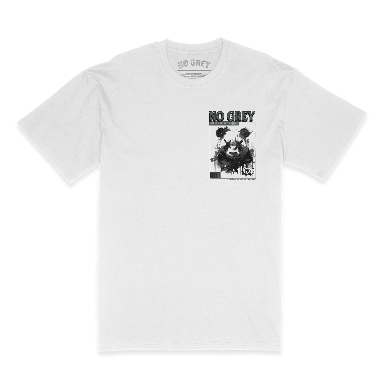 Panda Head Poster: Premium Heavy T-Shirt (Grey) (10 Colors)