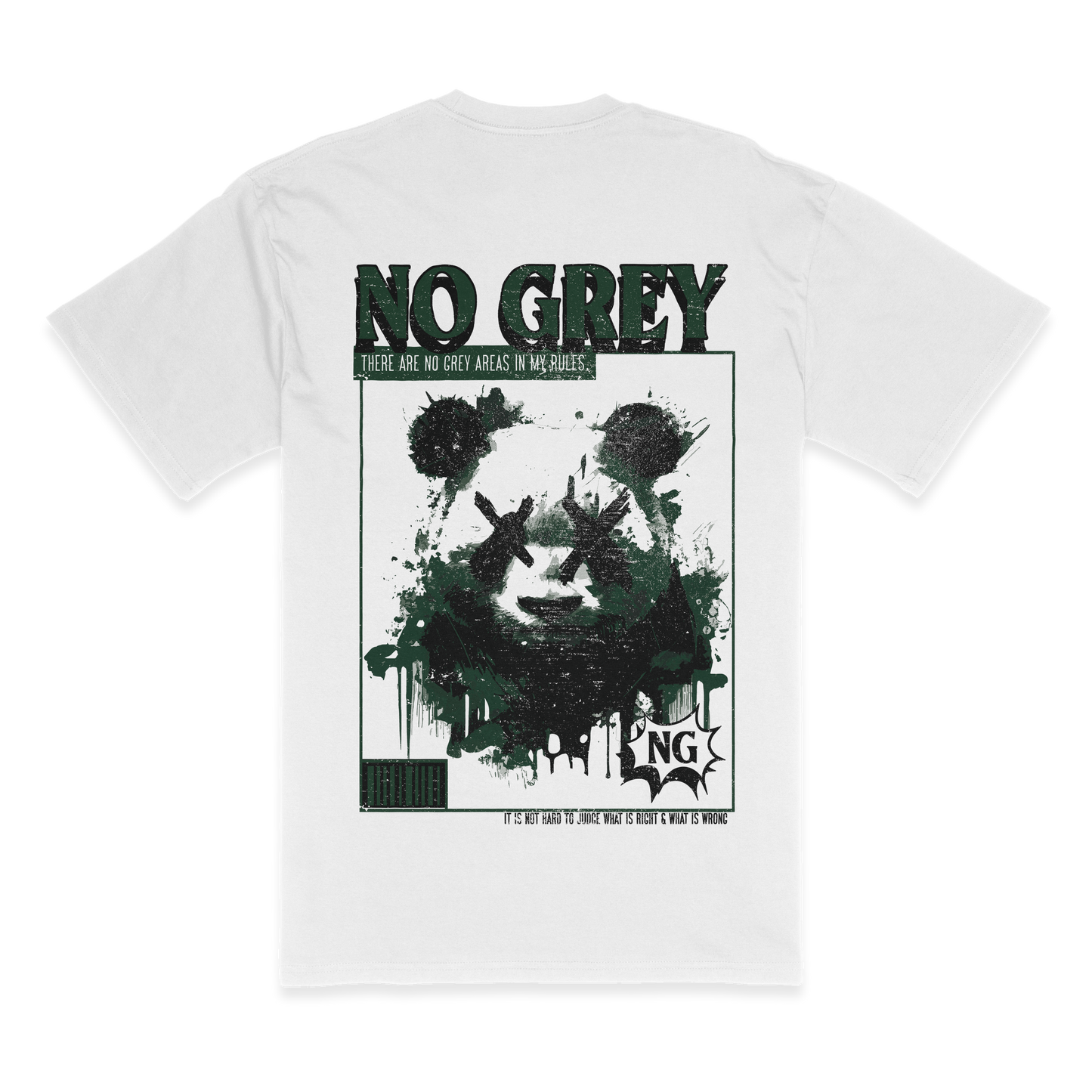 Panda Head Poster: Premium Heavy T-Shirt (Grey) (10 Colors)