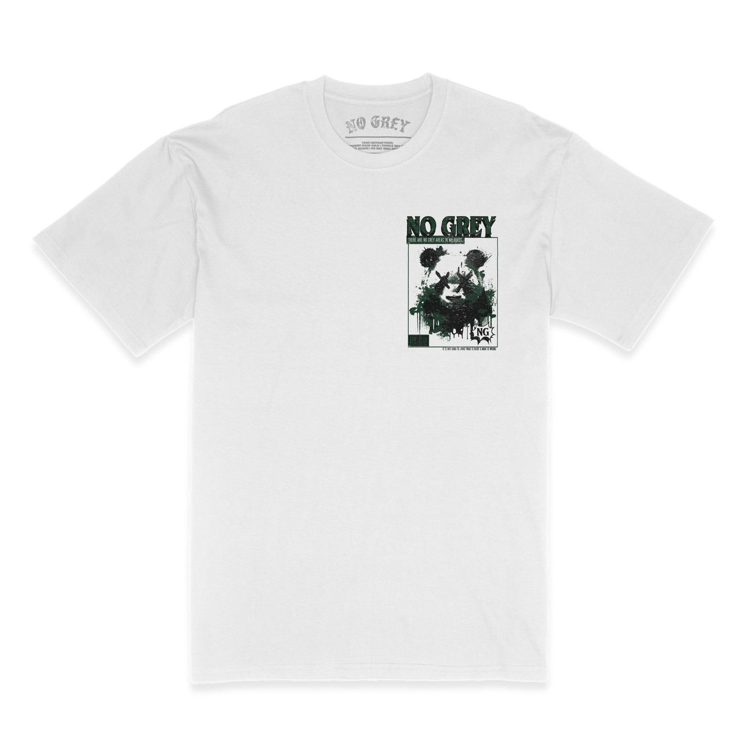 Panda Head Poster: Premium Heavy T-Shirt (Grey) (10 Colors)