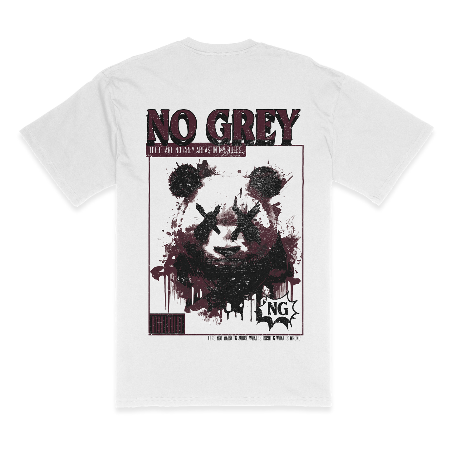 Panda Head Poster: Premium Heavy T-Shirt (Grey) (10 Colors)