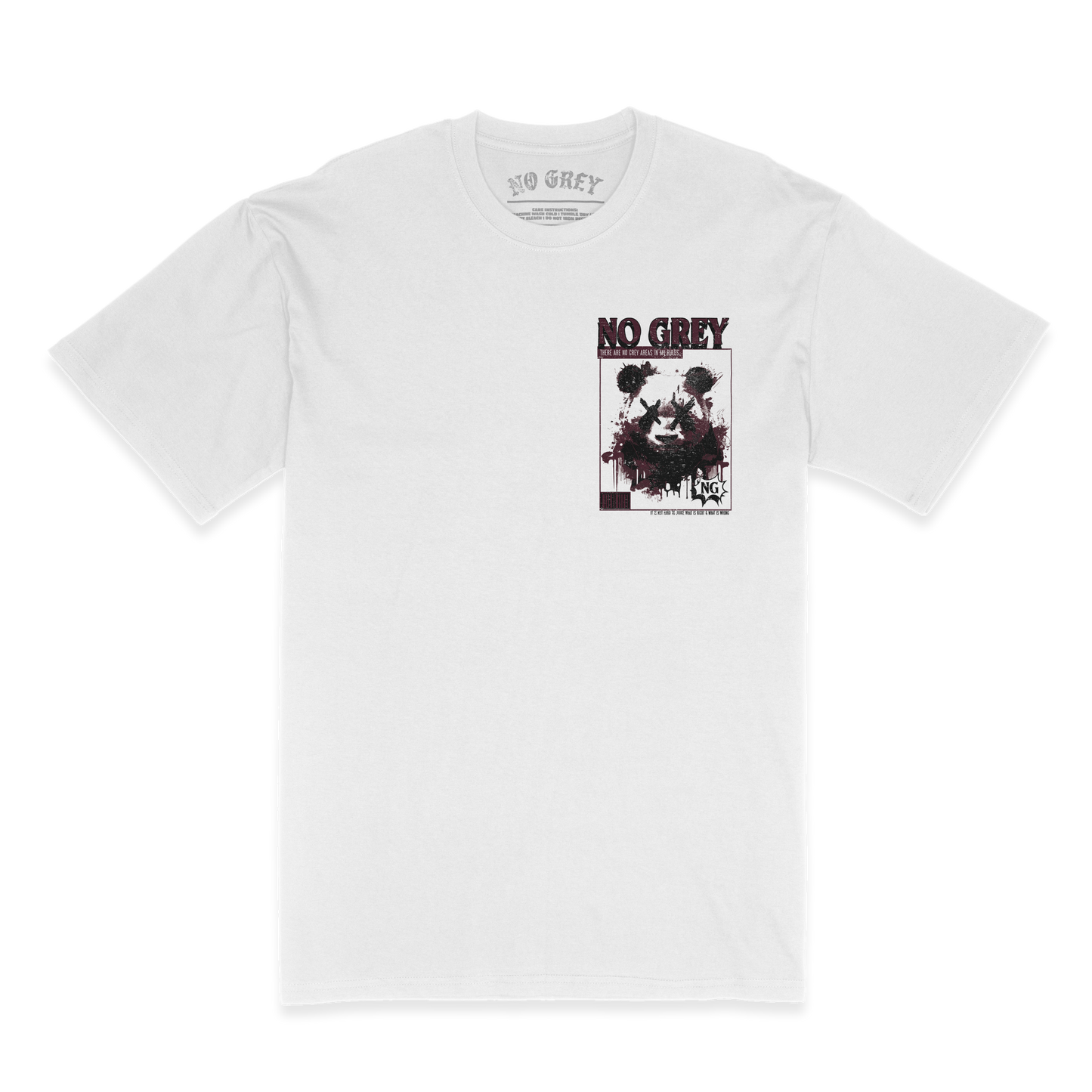 Panda Head Poster: Premium Heavy T-Shirt (Grey) (10 Colors)
