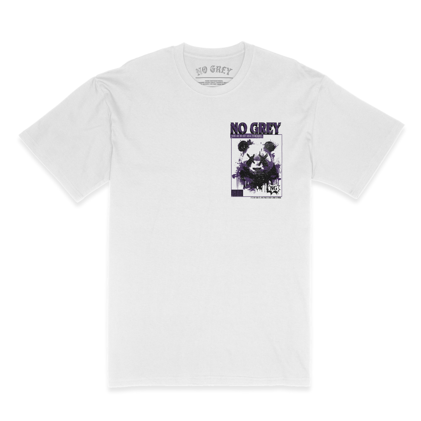 Panda Head Poster: Premium Heavy T-Shirt (Grey) (10 Colors)