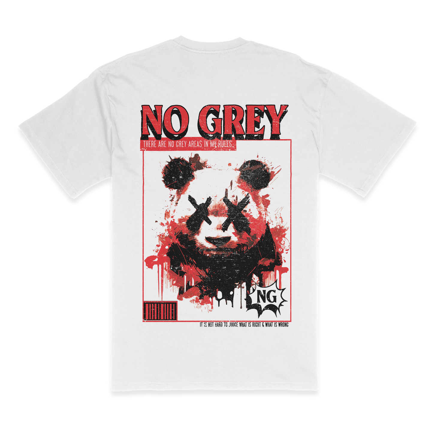 Panda Head Poster: Premium Heavy T-Shirt (Grey) (10 Colors)