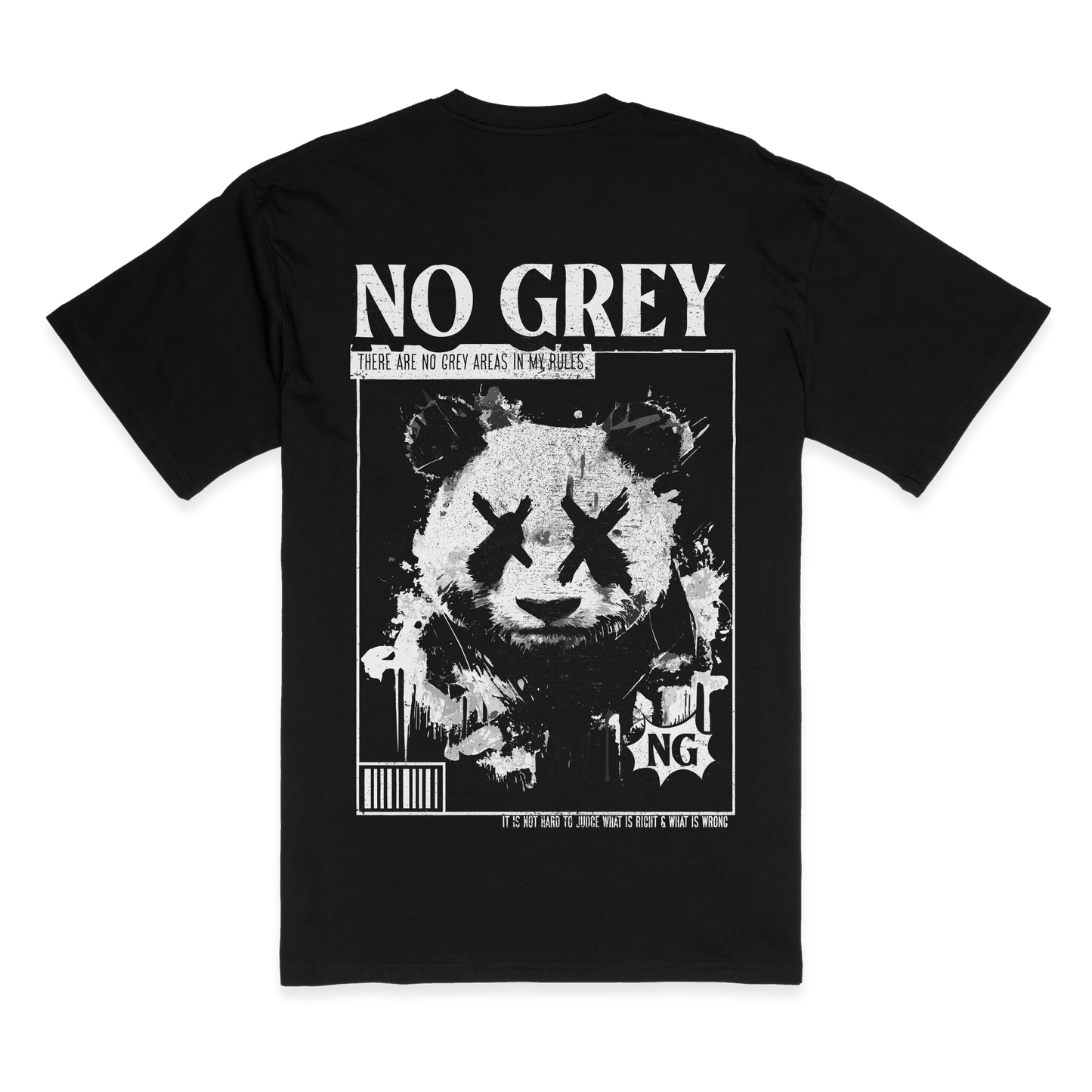 Panda Head Poster: Premium Heavy T-Shirt (Grey) (10 Colors)