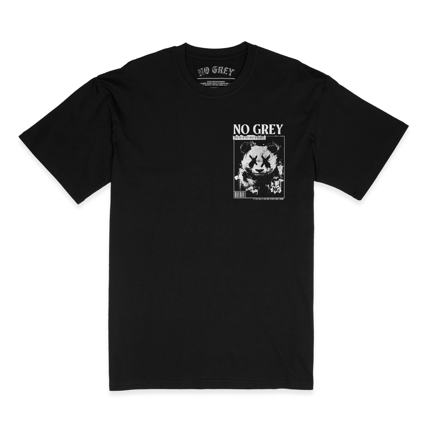 Panda Head Poster: Premium Heavy T-Shirt (Grey) (10 Colors)