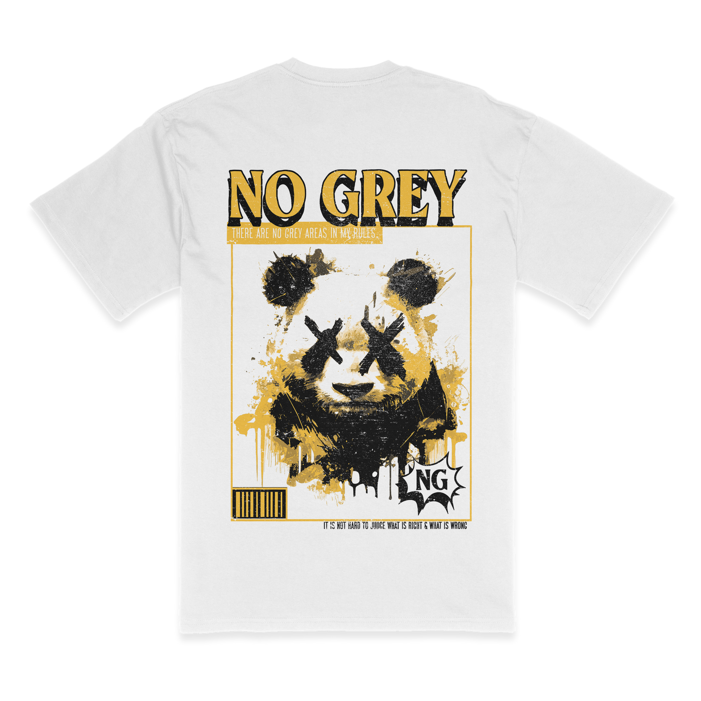 Panda Head Poster: Premium Heavy T-Shirt (Grey) (10 Colors)
