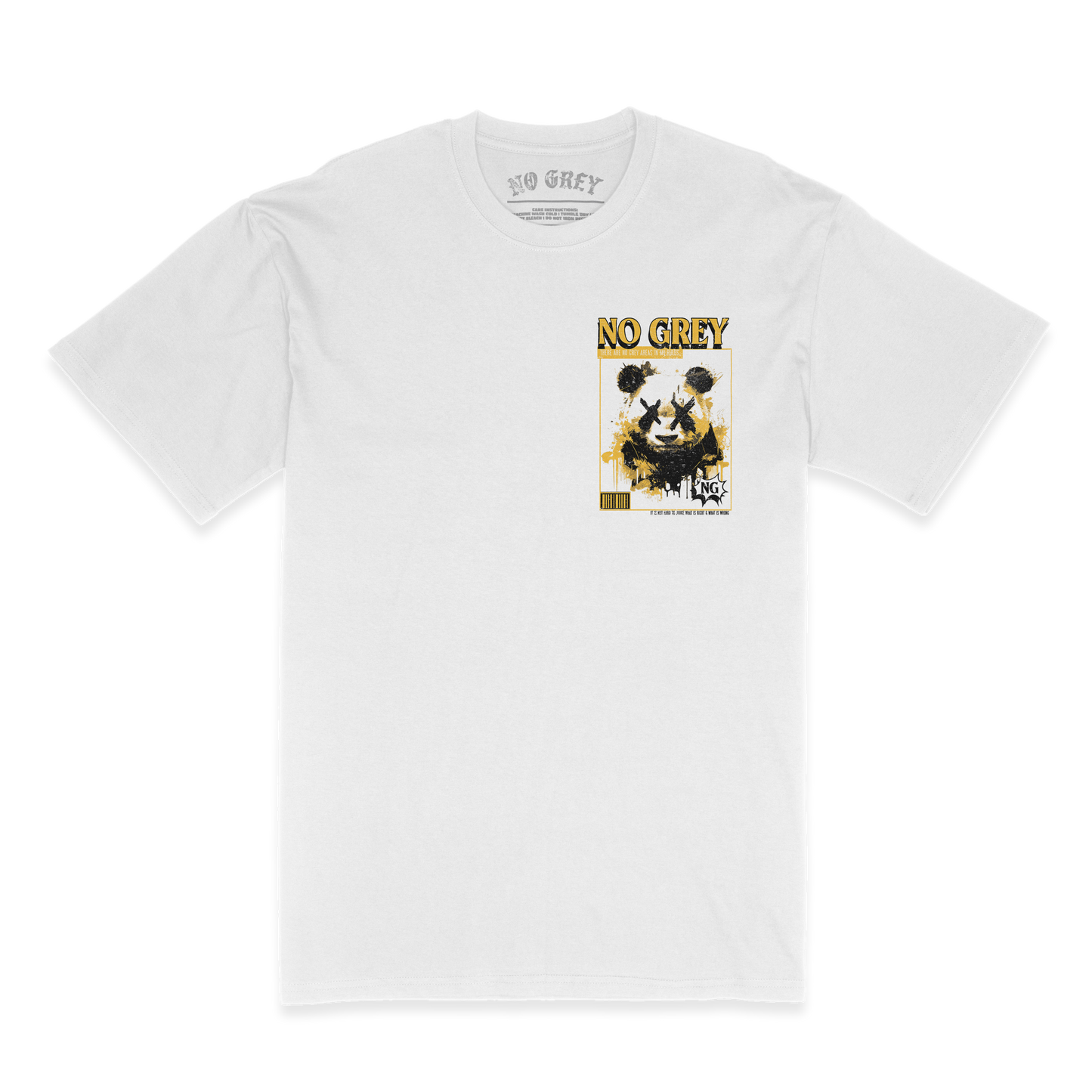 Panda Head Poster: Premium Heavy T-Shirt (Grey) (10 Colors)