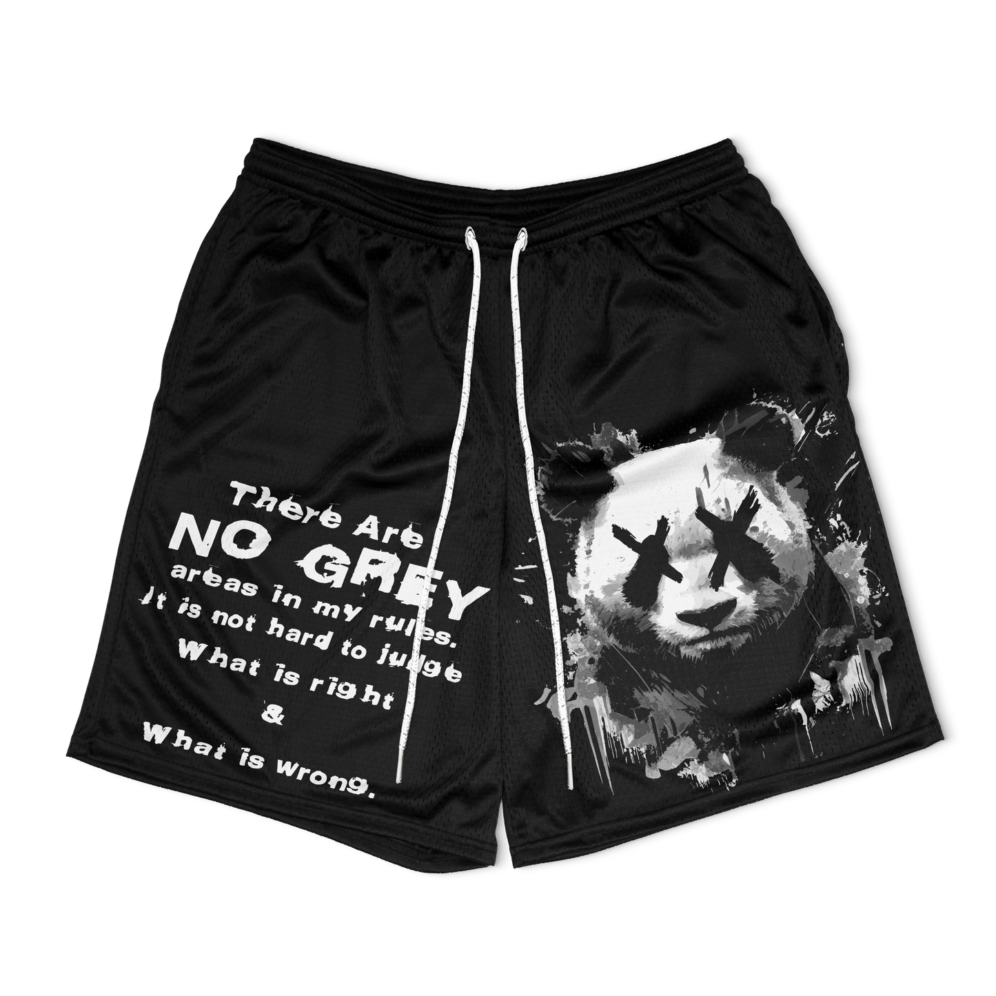 Panda Head Above Knee Mesh Basketball Shorts (10 Colors)