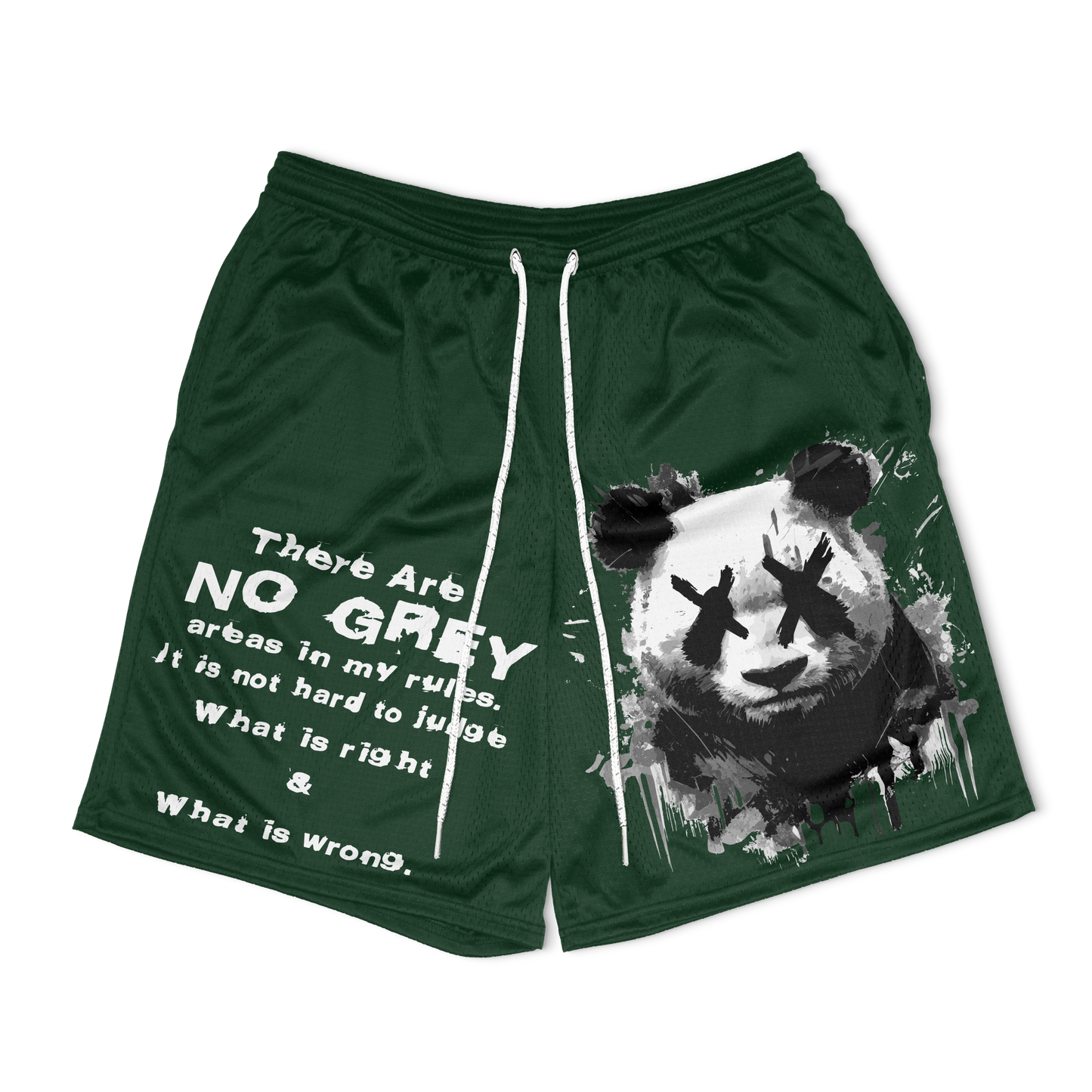 Panda Head Above Knee Mesh Basketball Shorts (10 Colors)