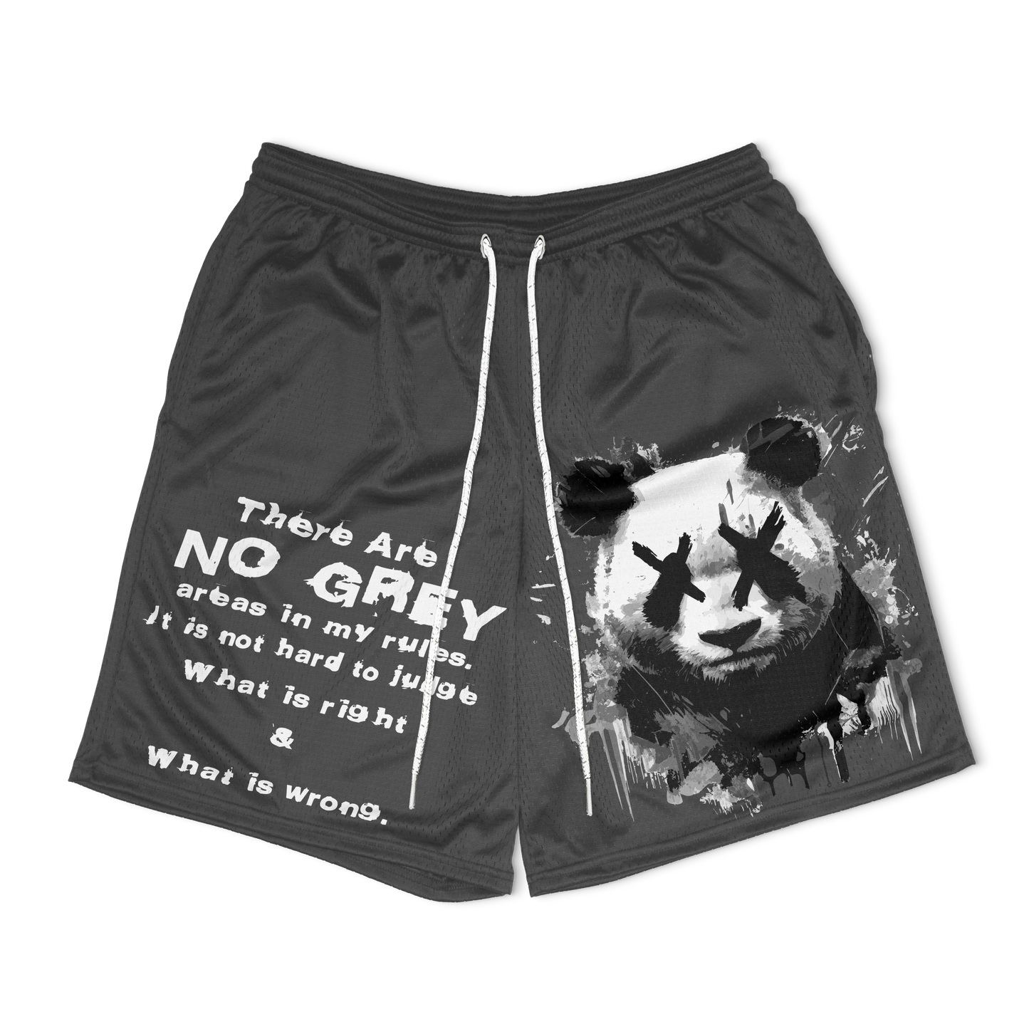 Panda Head Above Knee Mesh Basketball Shorts (10 Colors)