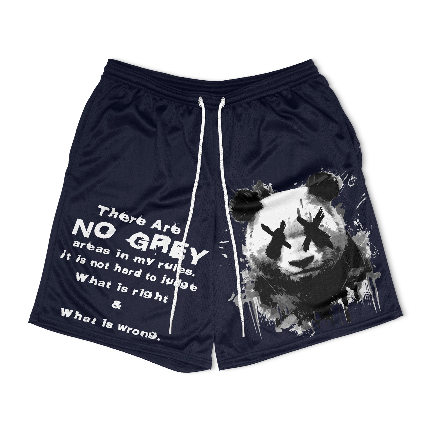 Panda Head Above Knee Mesh Basketball Shorts (10 Colors)