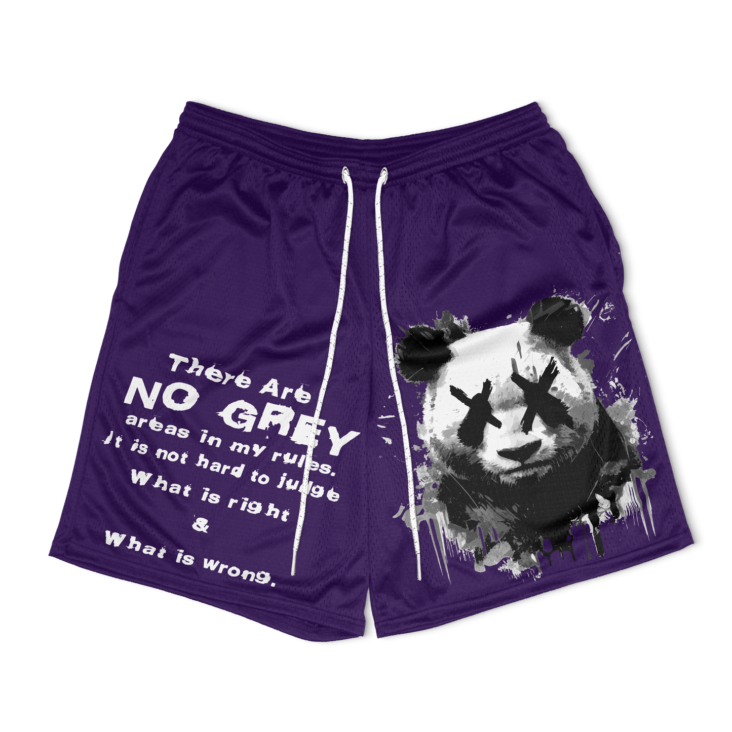 Panda Head Above Knee Mesh Basketball Shorts (10 Colors)