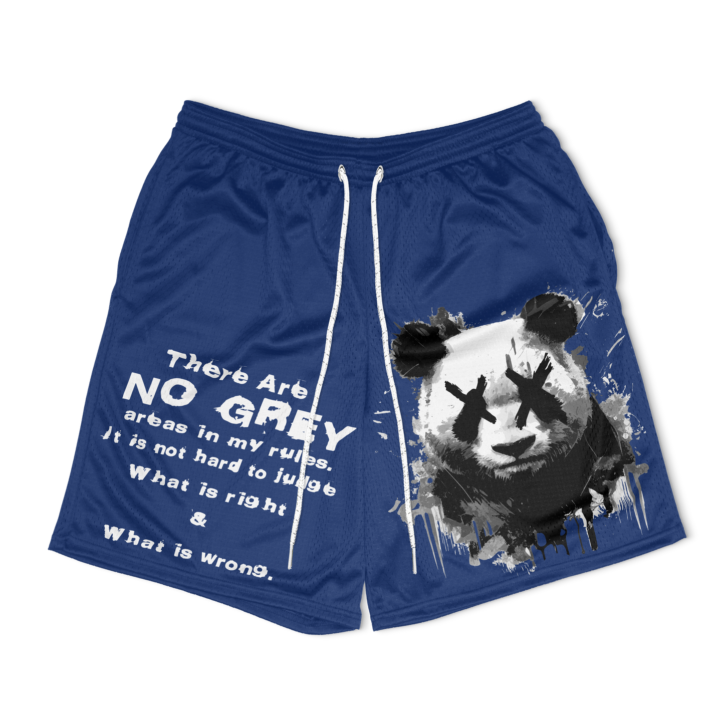 Panda Head Above Knee Mesh Basketball Shorts (10 Colors)