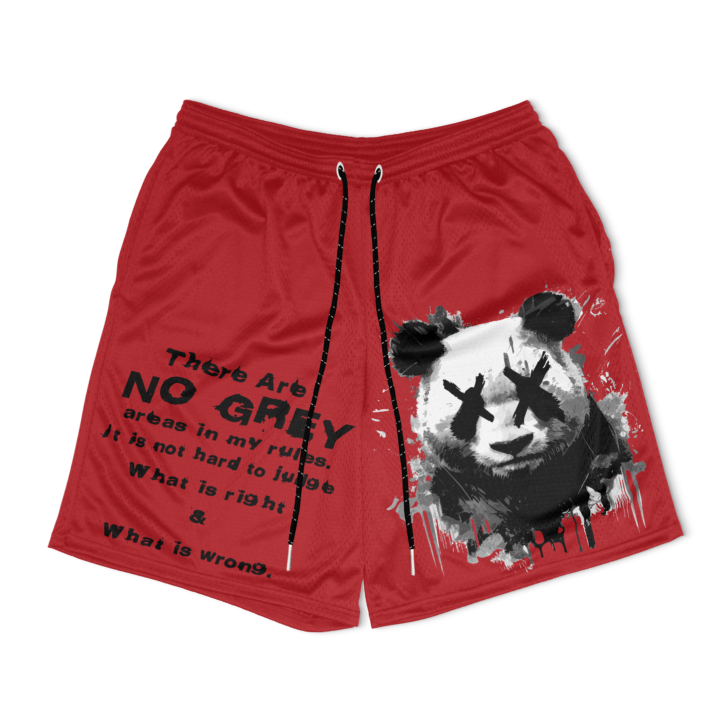 Panda Head Above Knee Mesh Basketball Shorts (10 Colors)