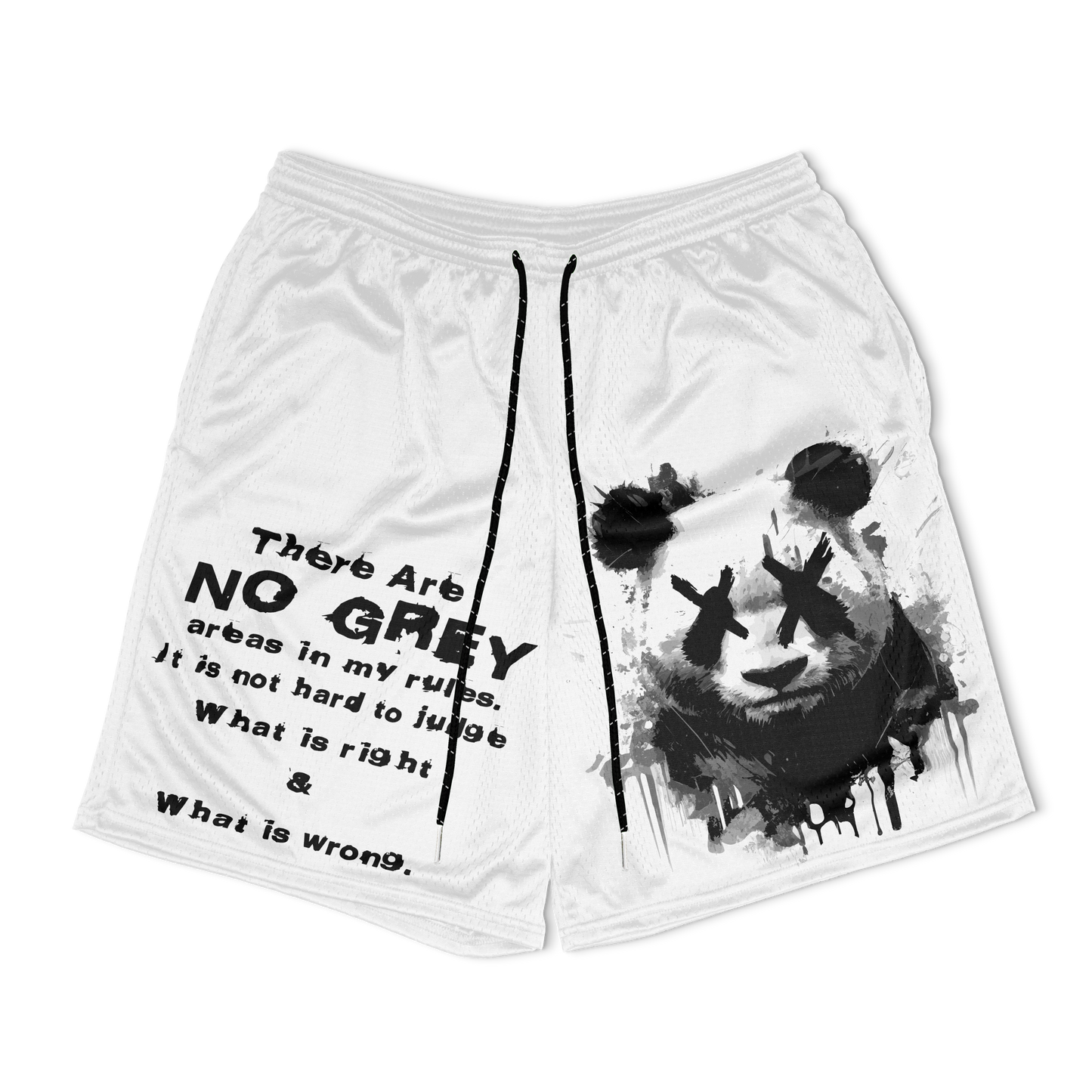 Panda Head Above Knee Mesh Basketball Shorts (10 Colors)