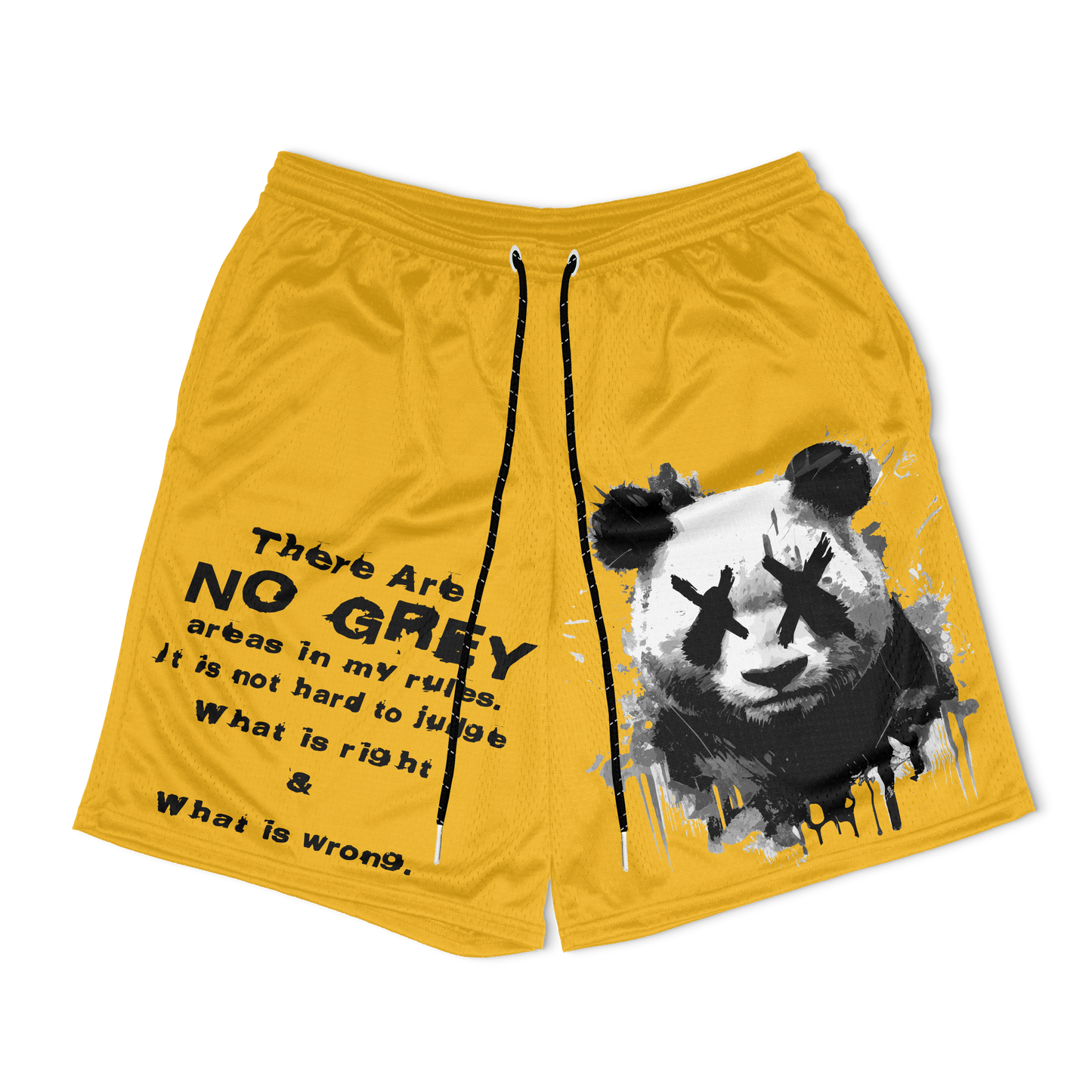 Panda Head Above Knee Mesh Basketball Shorts (10 Colors)