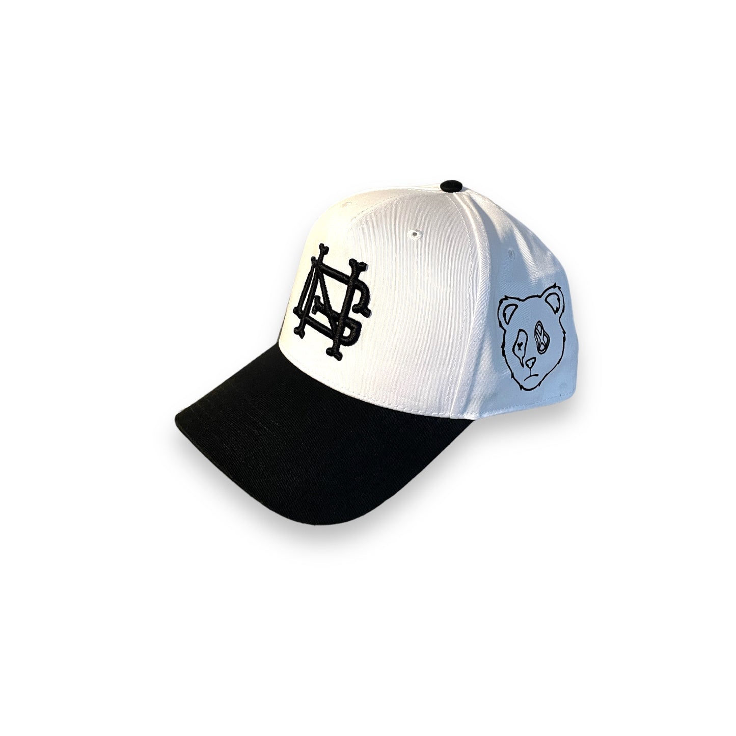 NG 5 Panel Snapback Hat (White / Black)
