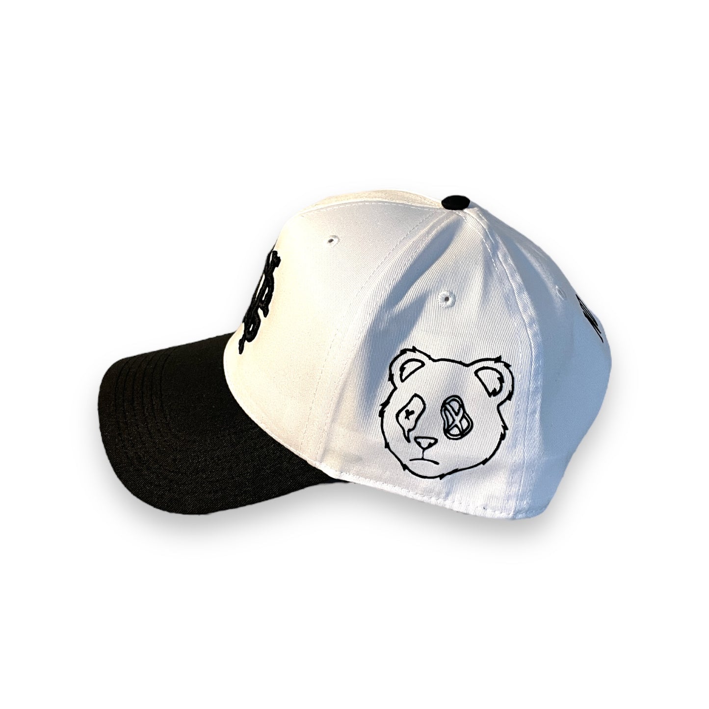 NG 5 Panel Snapback Hat (White / Black)