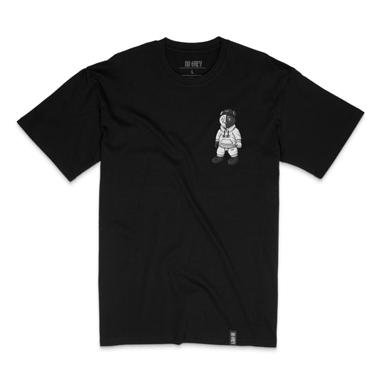 Cartoon Panda Premium Heavy T-Shirt (Black)