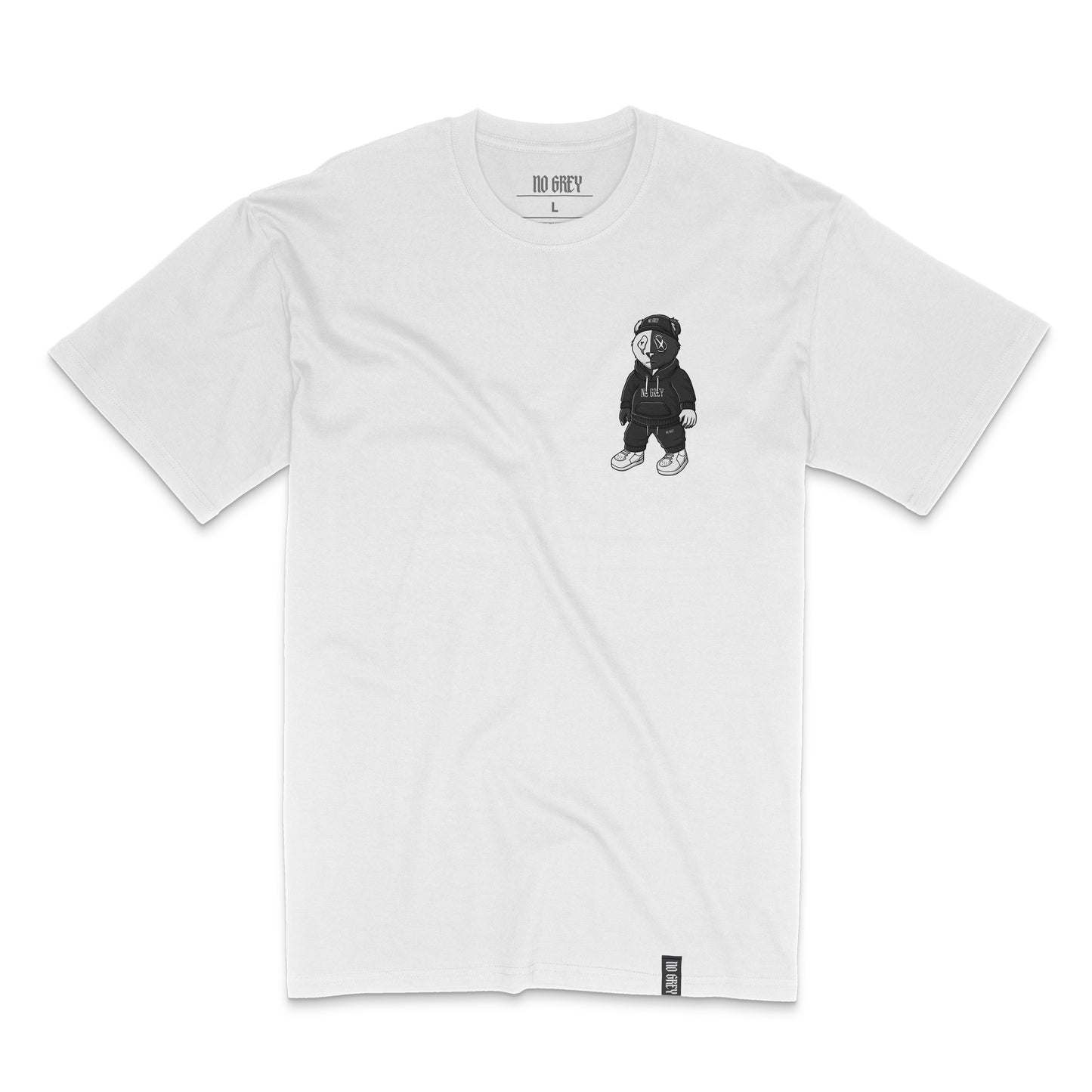 Cartoon Panda Premium Heavy T-Shirt (White)