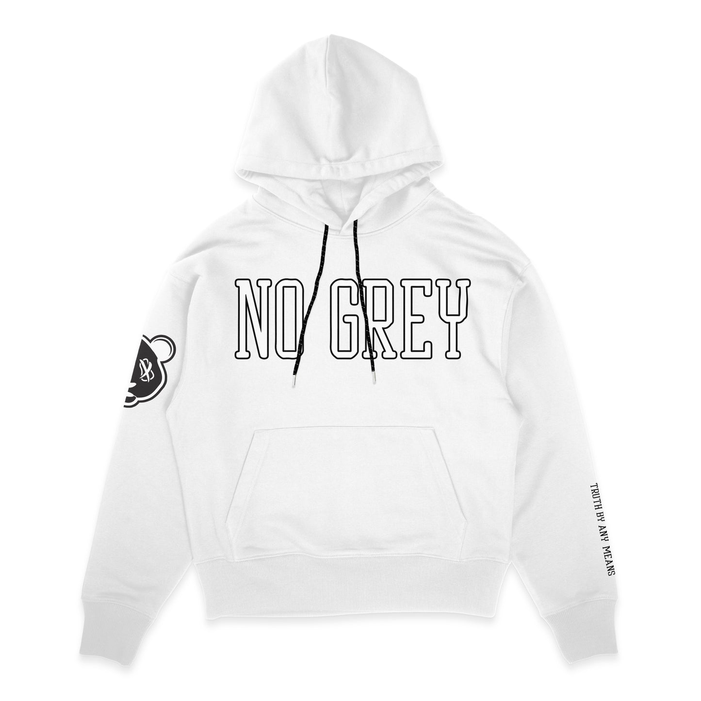 No Grey - Premium Pullover Hoodie (White)