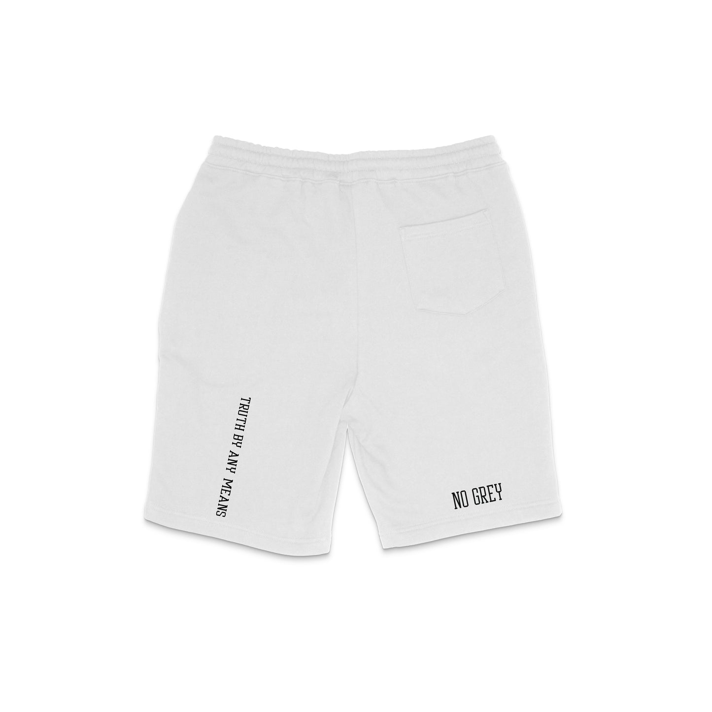 No Grey - Premium Fleece Shorts (White)