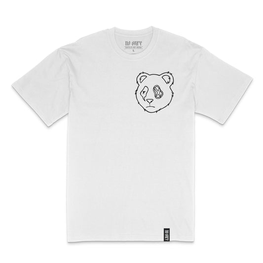 Panda Head: Premium Heavy T-Shirt (White)