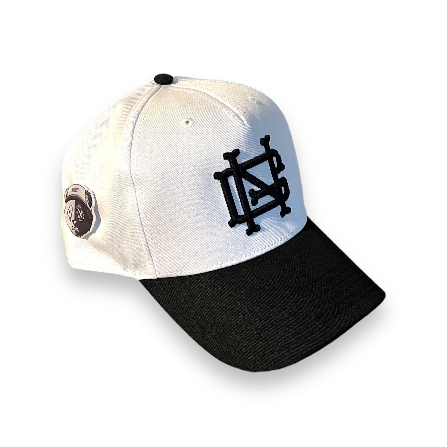 NG 5 Panel Snapback Hat (White / Black)